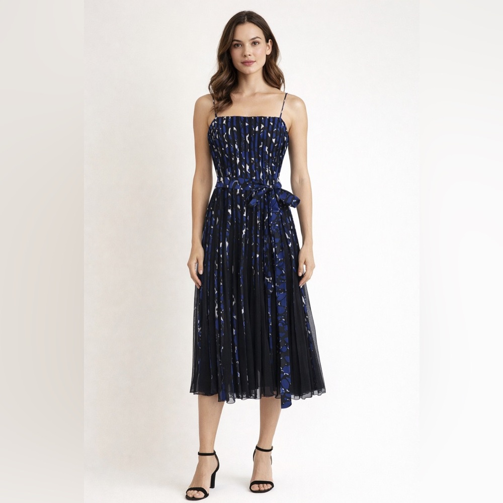 Vintage Cache Black & Blue Dress Ribbon & Tulle Dress size 4